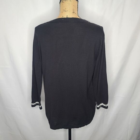Roberto Collina Black Embroidered Boho Shirt Made in Italy - Picture 3 of 9
